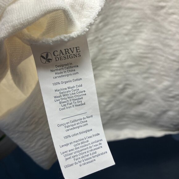 Carve Designs Mara Slub Polo Color: Cloud Size: Large - Picture 5 of 10